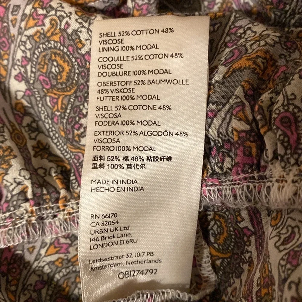 Anthropologie Paisley Long Sleeved Dress Size XS - Picture 10 of 10